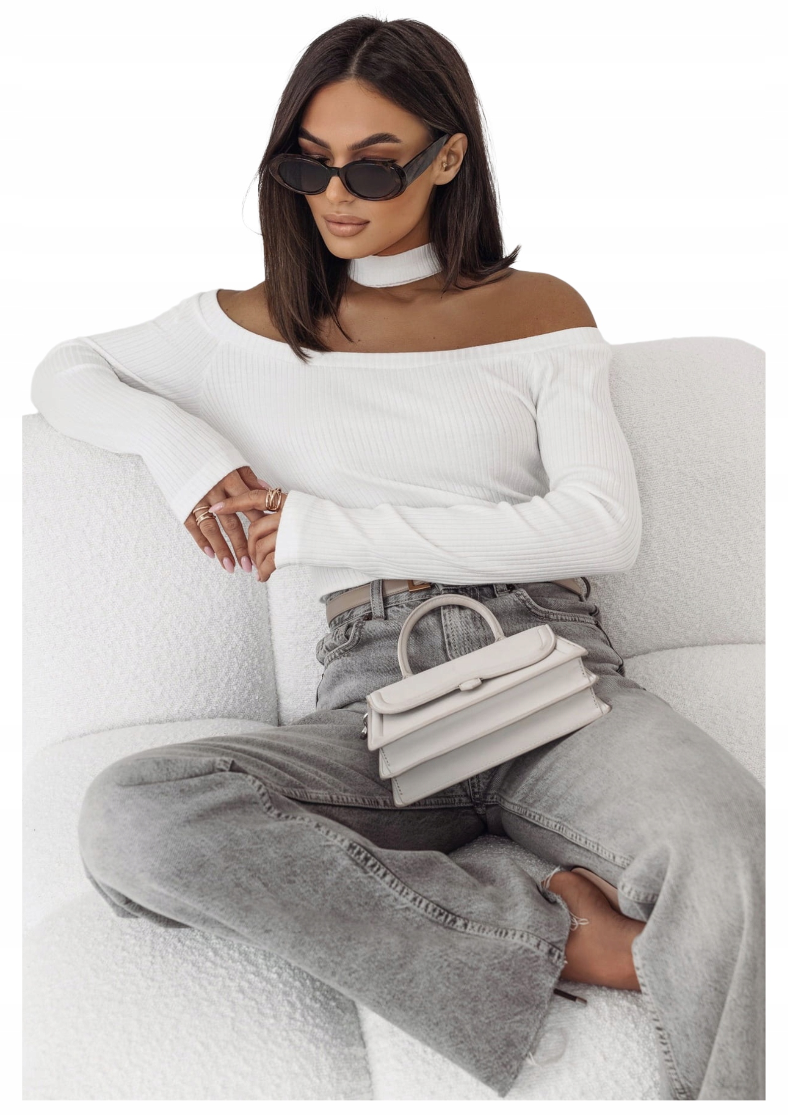 Basic halenka Xana ecru M