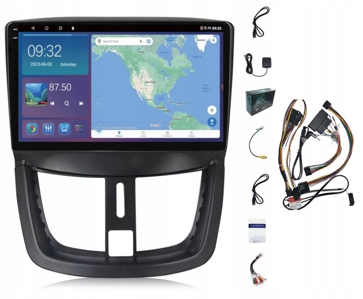 Gps Navigace Peugeot 207 2006-12 Wifi Carplay Usb 4GB 64GB