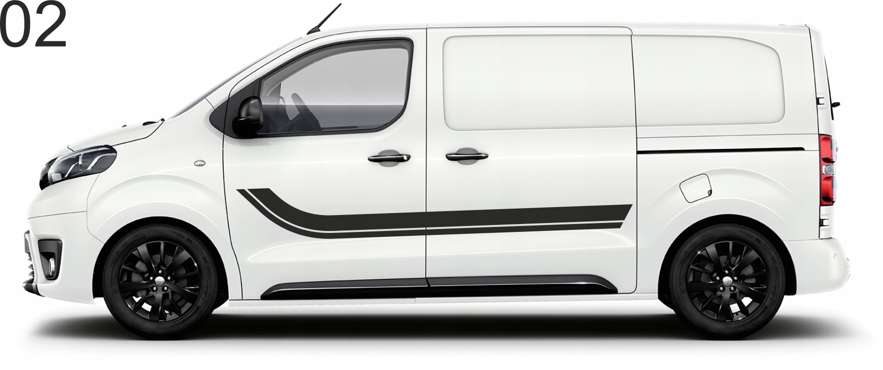Samolepky Toyota Proace tuningové pásky do stran 03