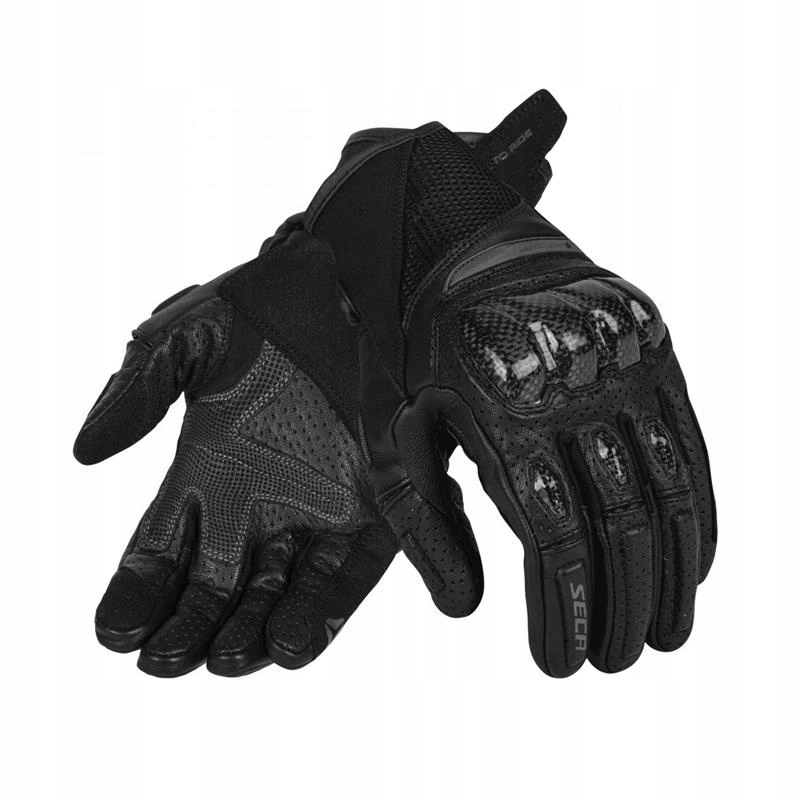 Rękawice motocyklowe krótkie Seca Summer Short II Black czarny