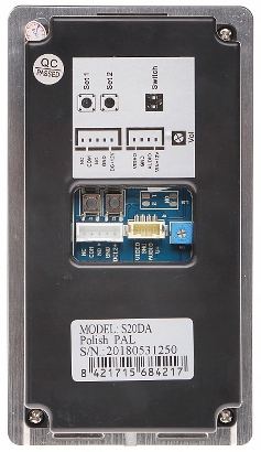 WIDEODOMOFON S20DA VIDOS Typ domofonu Przewodowy