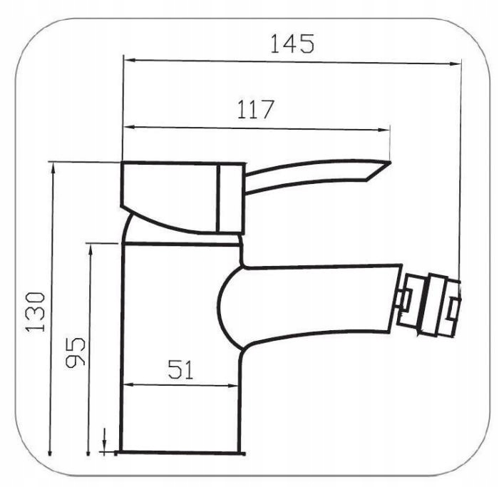 BATERIA BIDETOWA STOJĄCA TENERYFA CHROM Marka Diamond