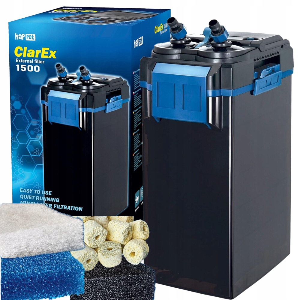 Vnější kelímkový filtr ClarEx 1500 l/h pro akvária 400-600 l Tichý