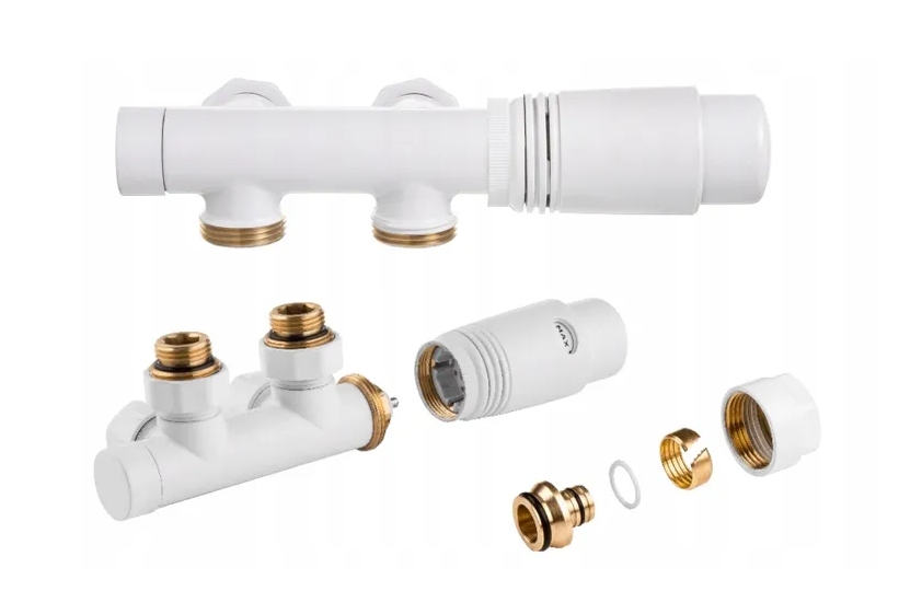 Ventil do radiátora Duoplex 50 mm Biely