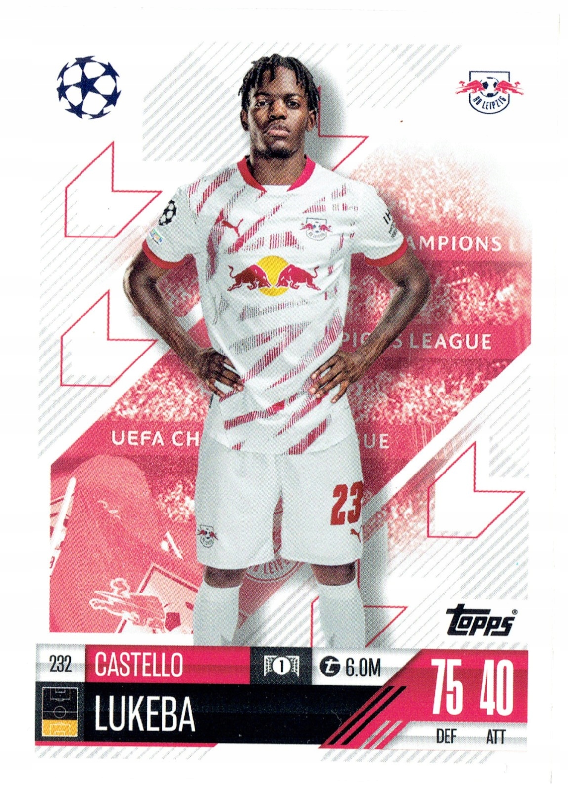 Topps Match Attax 2024-2025 Base Card 232 Castello Lukeba Leipzig