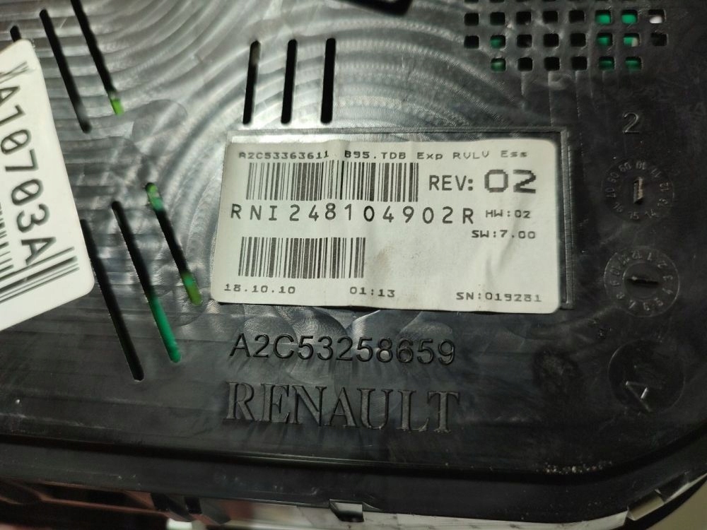 renault MEGANE спидометр, – панель 2010 1.6л RNI2