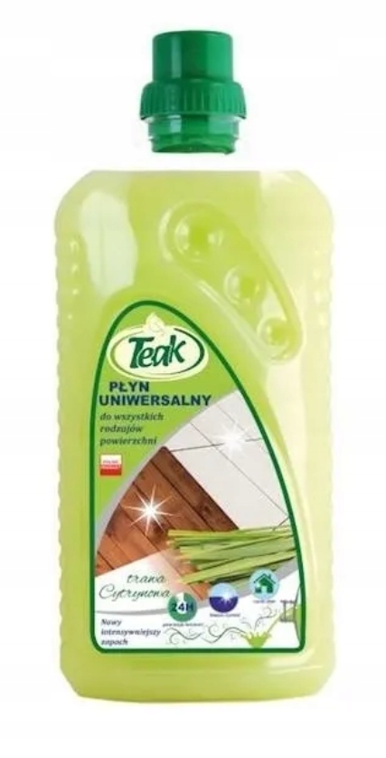 Levně 8 x Teak, univerzální tekutina Citron, 1 l