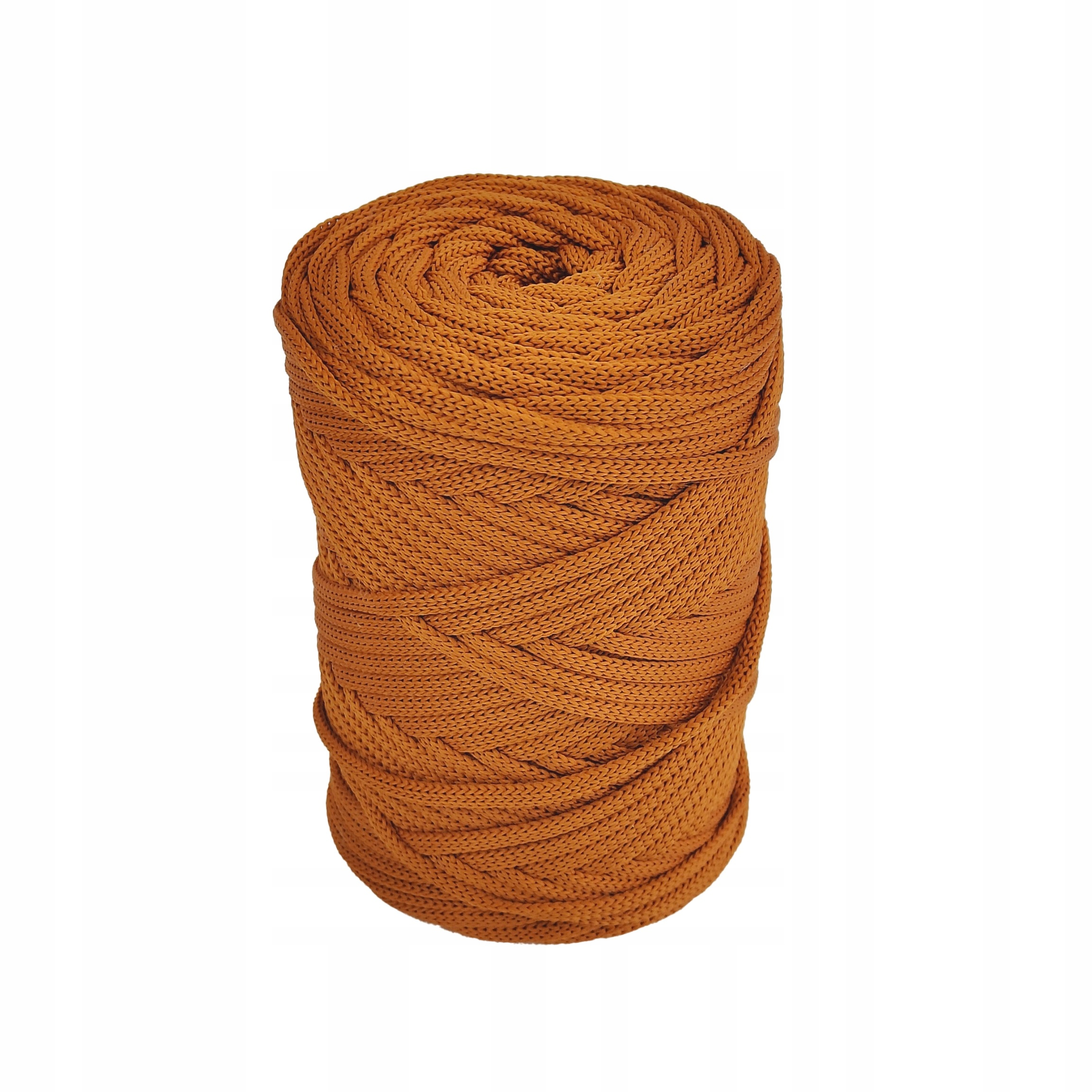 Šňůra na makramé medová 5 mm 100 m Polyesterová plochá pro rukodělné aktivity