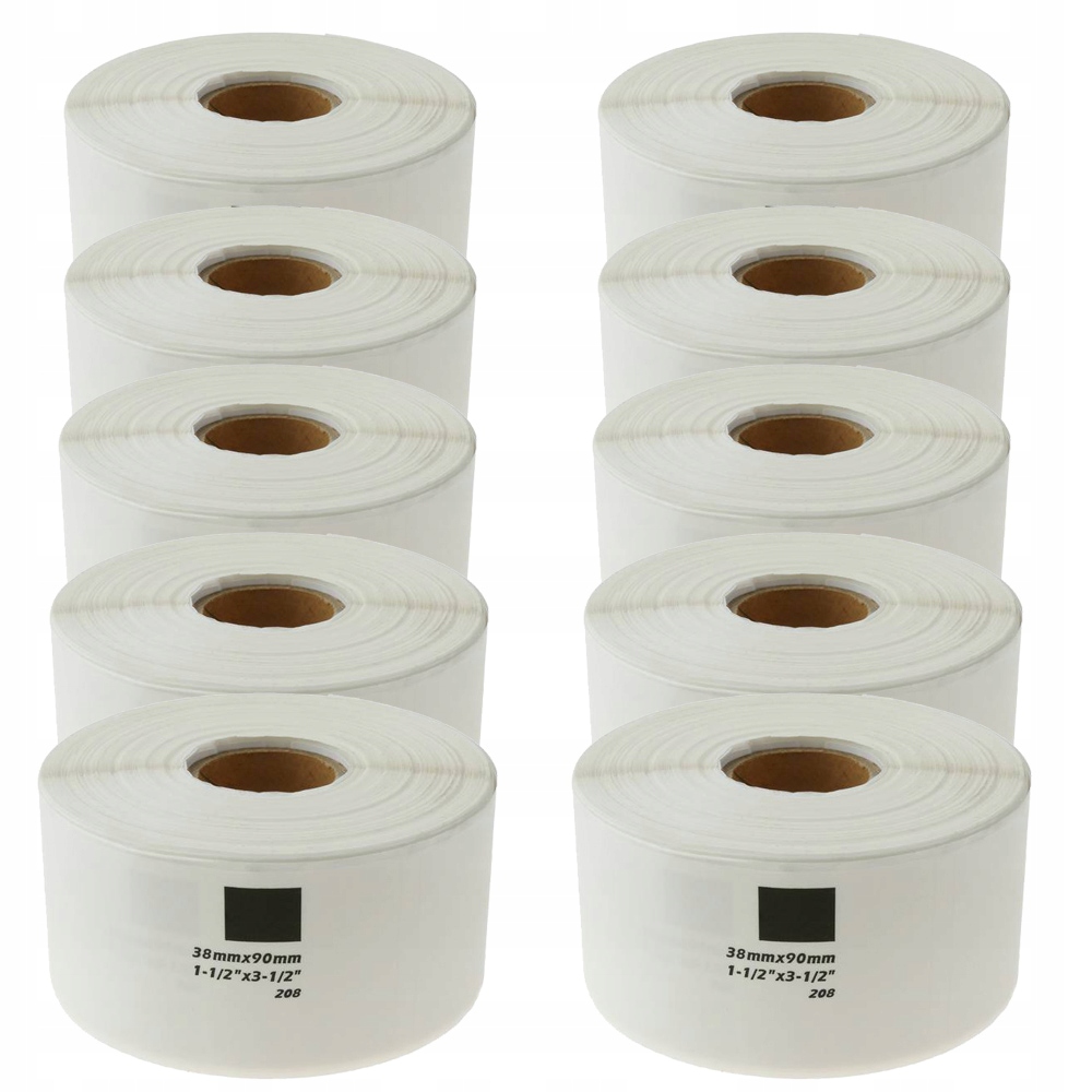 10 x Specmark etikety pro Brother Ql DK-11208 38 mm x 90 mm 400 ks bez držáku