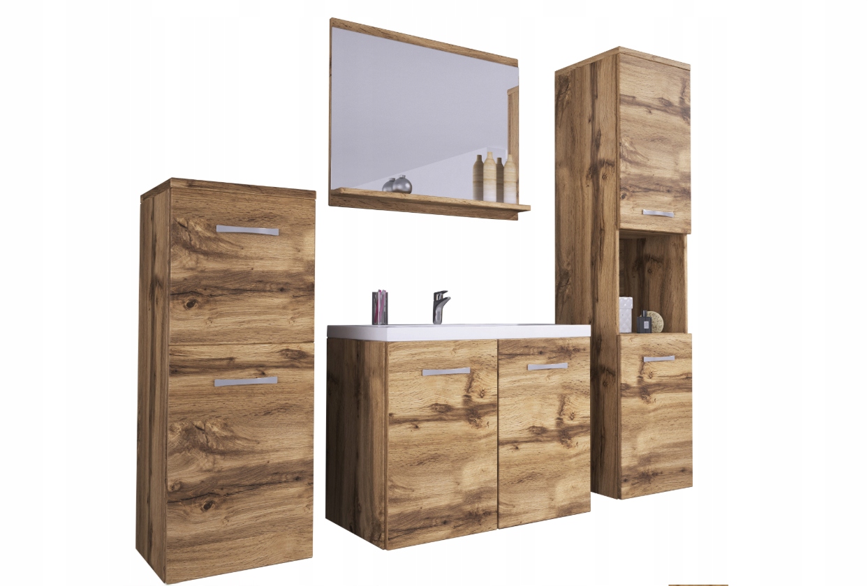 Sada koupelnového nábytku Mars s umyvadlem a zrcadlem