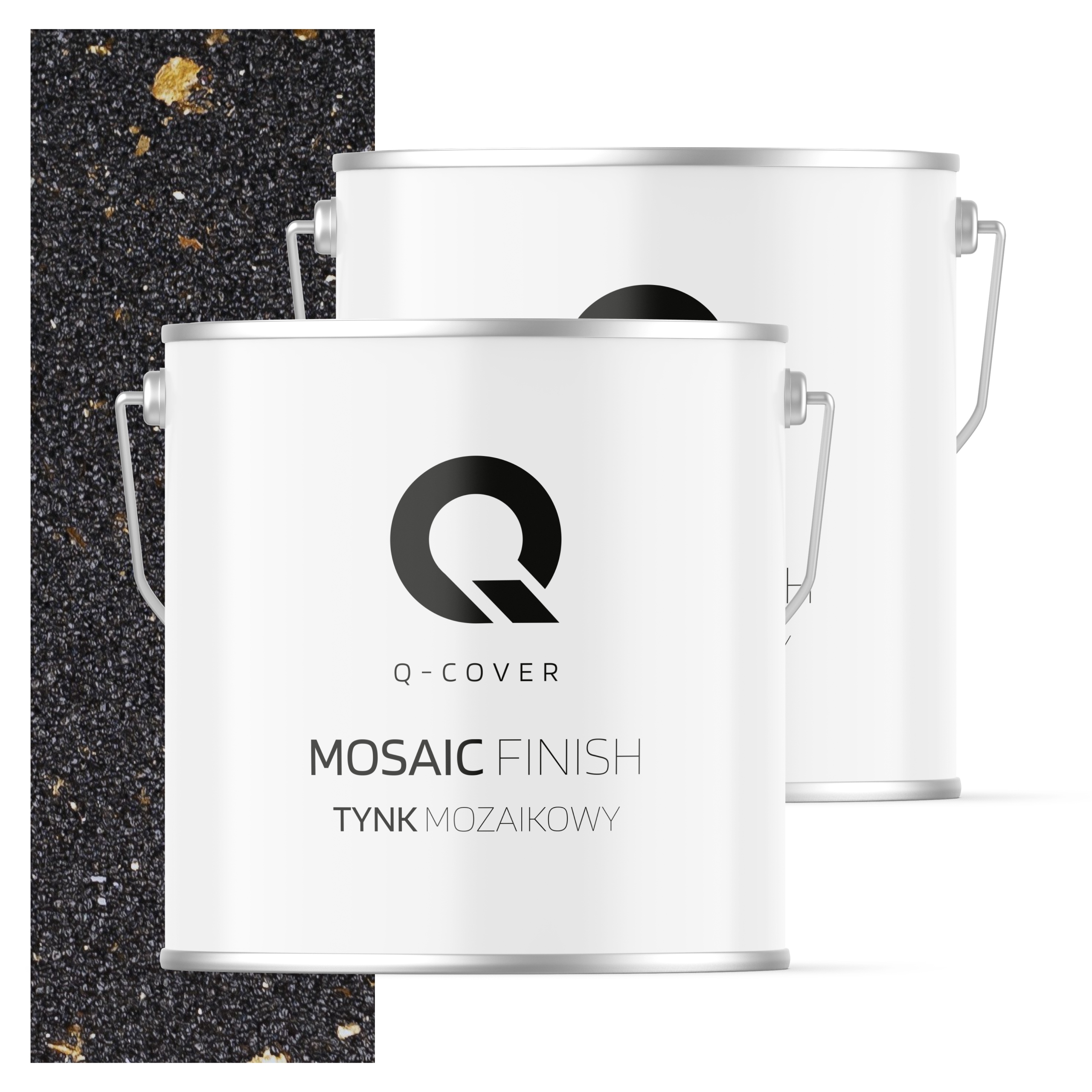 Mozaiková pryskyřičná omítka 7 kg, vnitřní černá se zlatou slídou, ozdobná