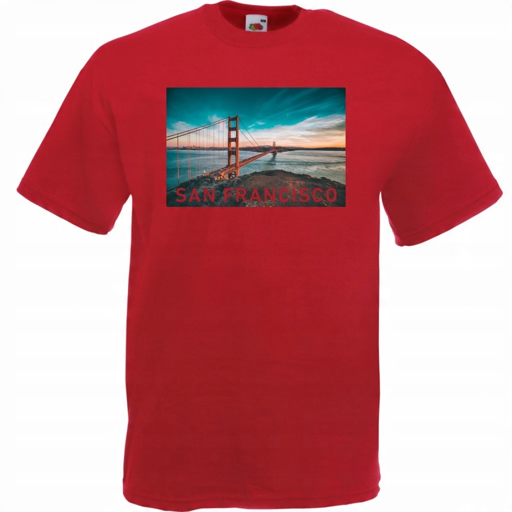 

Koszulka miasto San Francisco Usa M ceglana czerwo