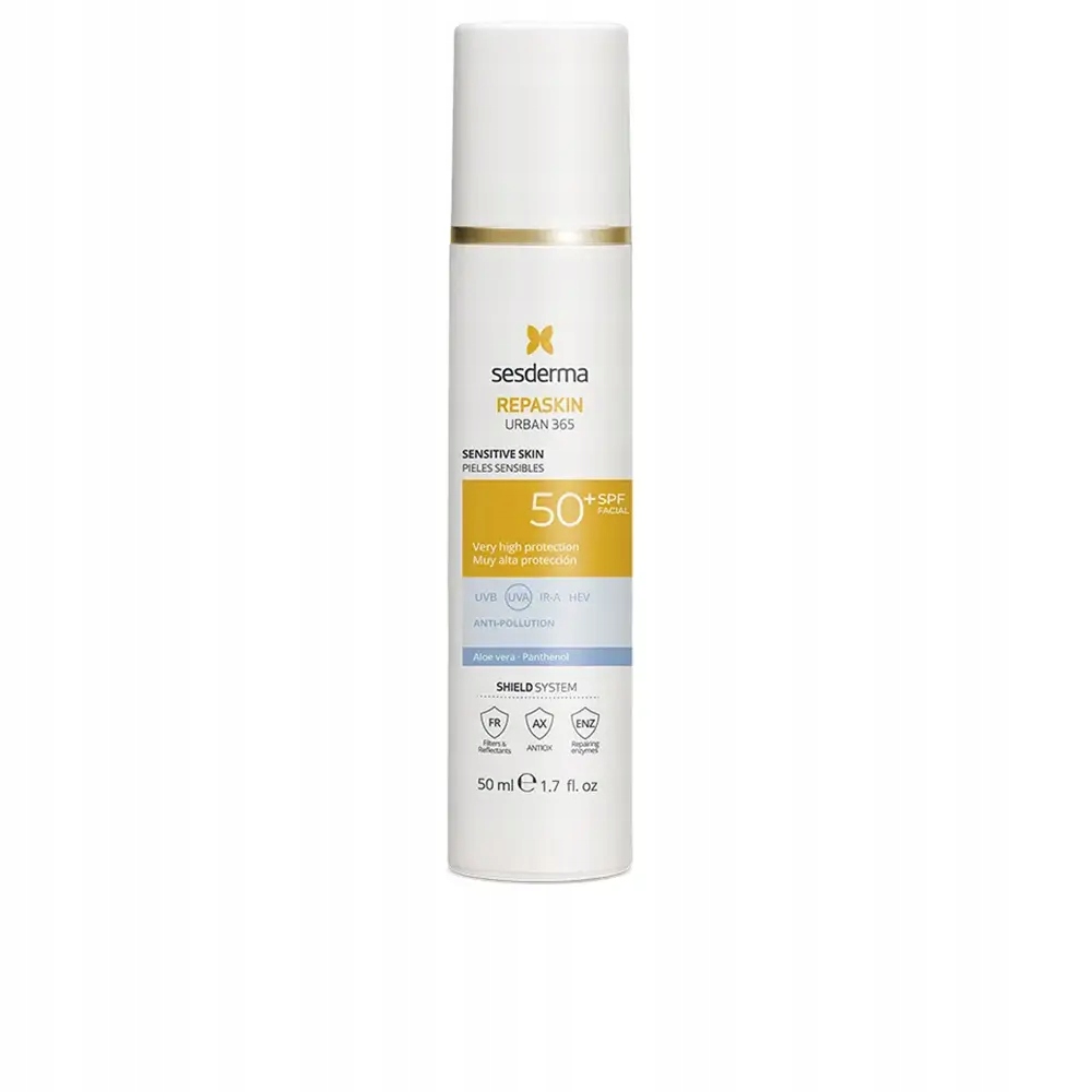 Sesderma Repaskin urban365 Sensitive Krem ochrona Uv do twarzy 50 ml