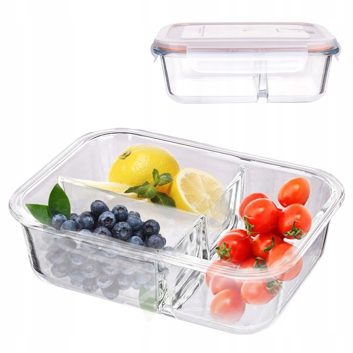 

Pojemnik Na Żywność Dzielony 3 Szt Lunchbox