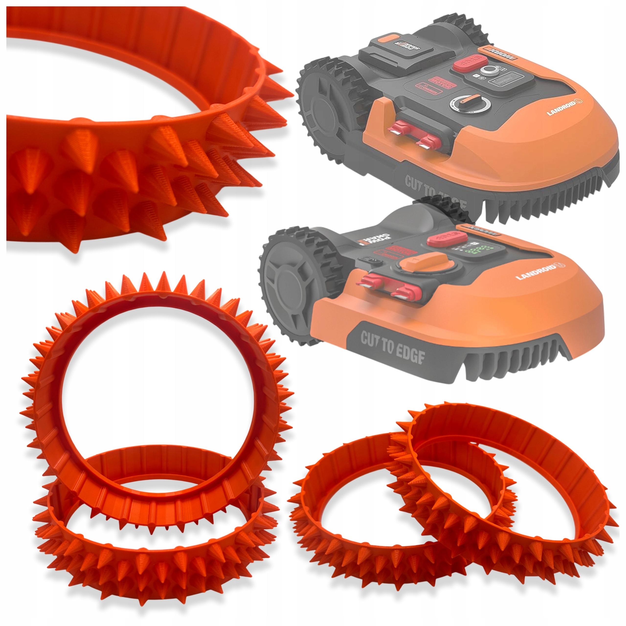 Krytky kol Kolce pro Landroid Worx Sekačka M500 M700 Přilnavost 2 ks