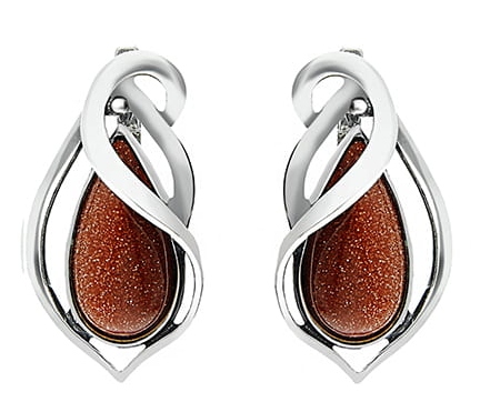 Efektní Stříbrné Klipy Písek Pouště K450