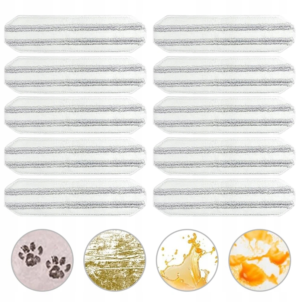 Utěrky Na Mop Odolné, Savé, Sada 10 Kusů Na Úklid, Mikrovlákno