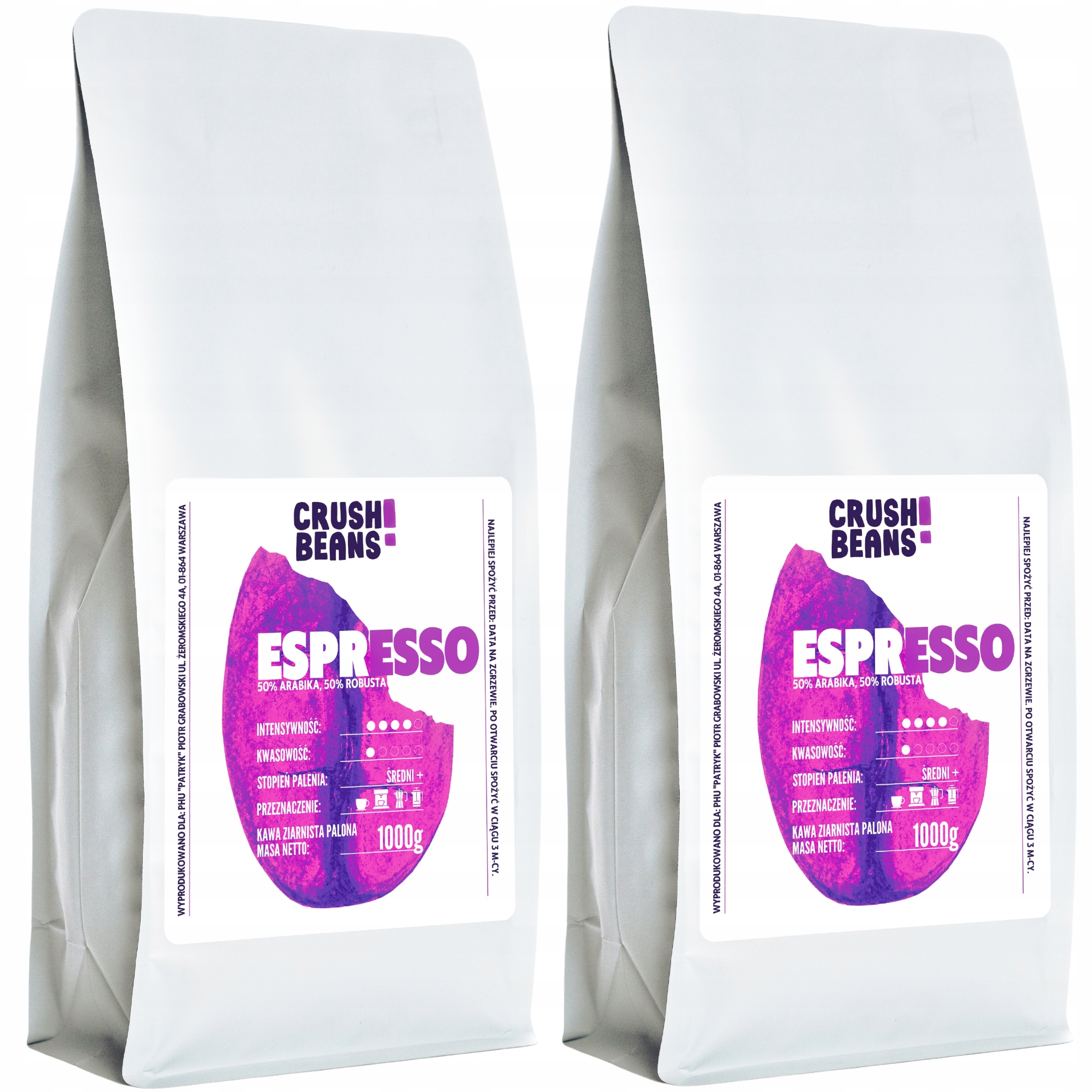 Levně Mletá káva 2 kg Espresso Crush Beans Set