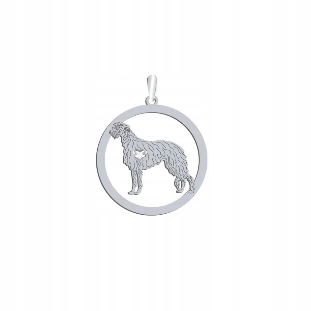 Stříbrný přívěsek se psem Skotský chrt 925 Dárek Dedikace Gravírování Bonus