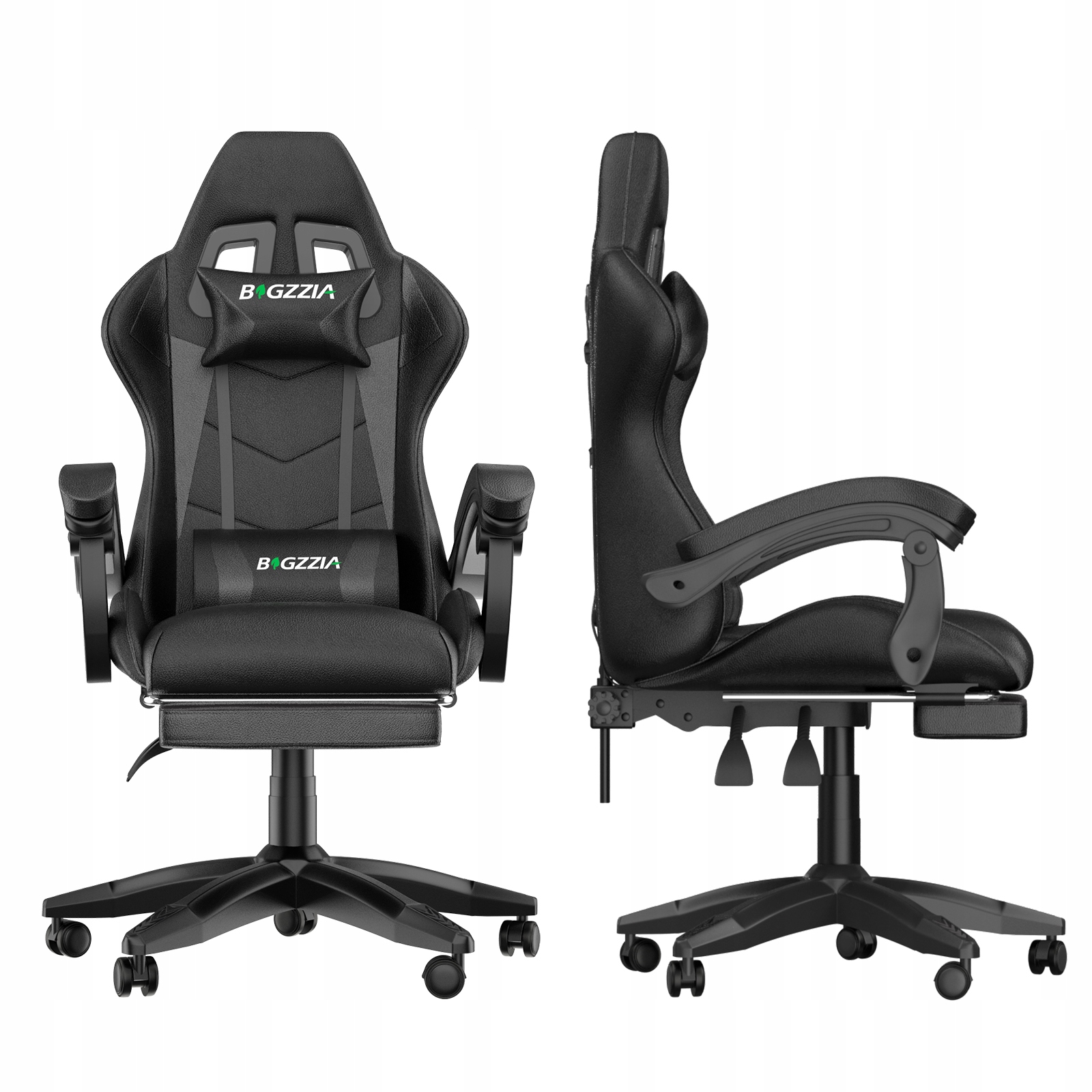 Herní křeslo Pro s výsuvnou podnožkou – ergonomické a dlouhé sezení