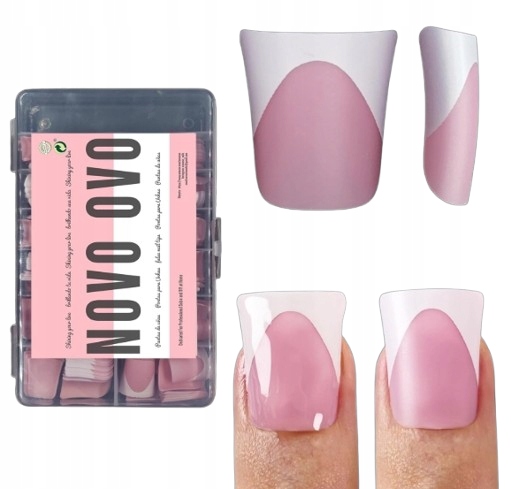 Tipsy Szybkie Przedłużenie Paznokci Matowe Sztuczne Paznokcie French