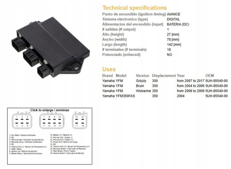 Modul Zapaľovania CDI Yamaha Wolverine 06-09