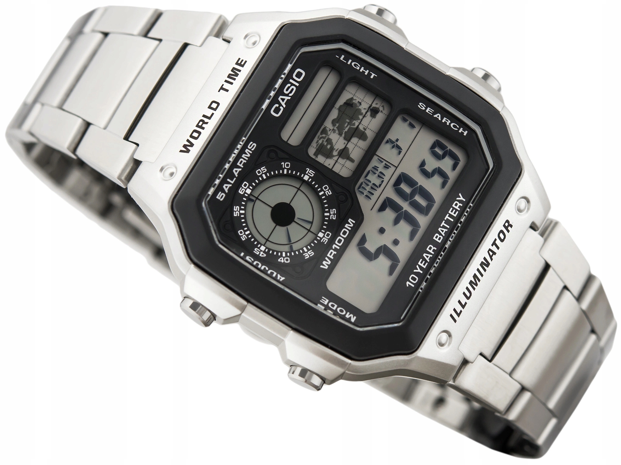 Męski Zegarek Casio AE-1200WHD 1AV 100M Alarm Gwar