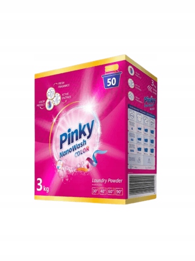 Levně 2x Pinky Nanowash Color prášek na praní barevných tkanin 3 kg