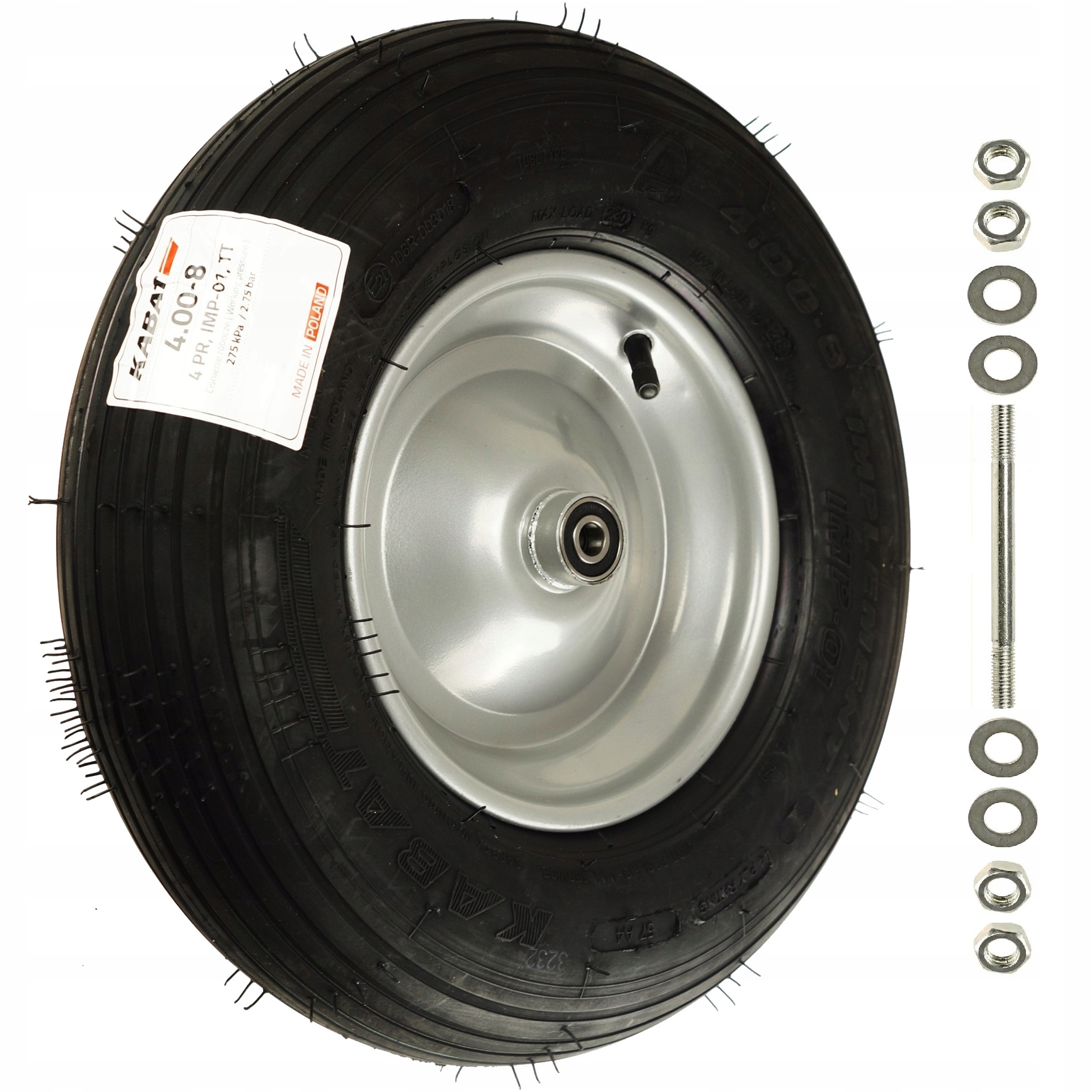 Koło Kółko Do Taczki Taczek 4.00-8 400x8 4PR Mocna Kabat Polskie