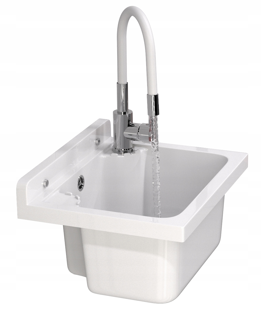 Technický Dřez Bílá Technická Komora Baterie S Flexibilním Výtokem Loma