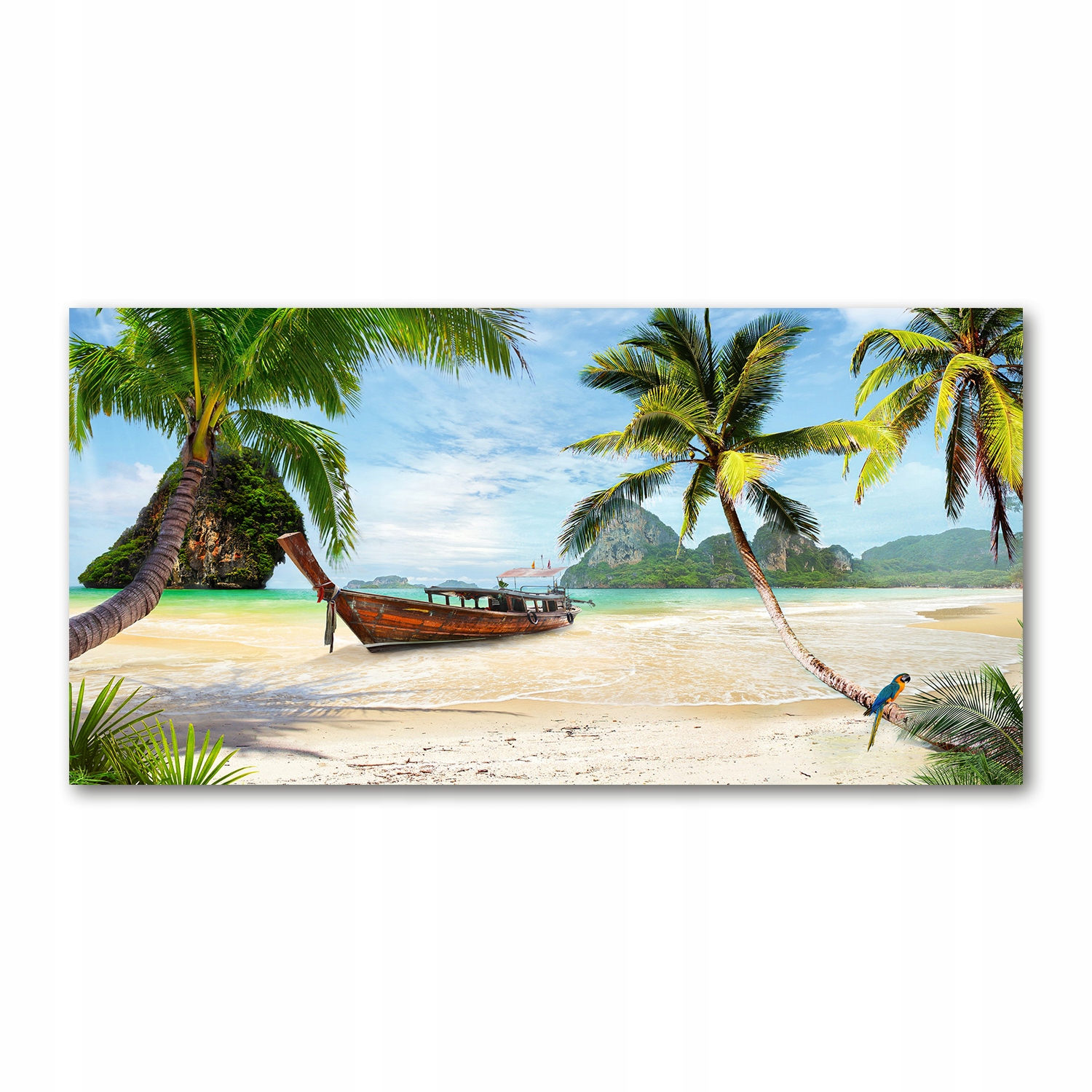 

Foto obraz akryl zdjęcie Palmy na plaży 120X60 cm
