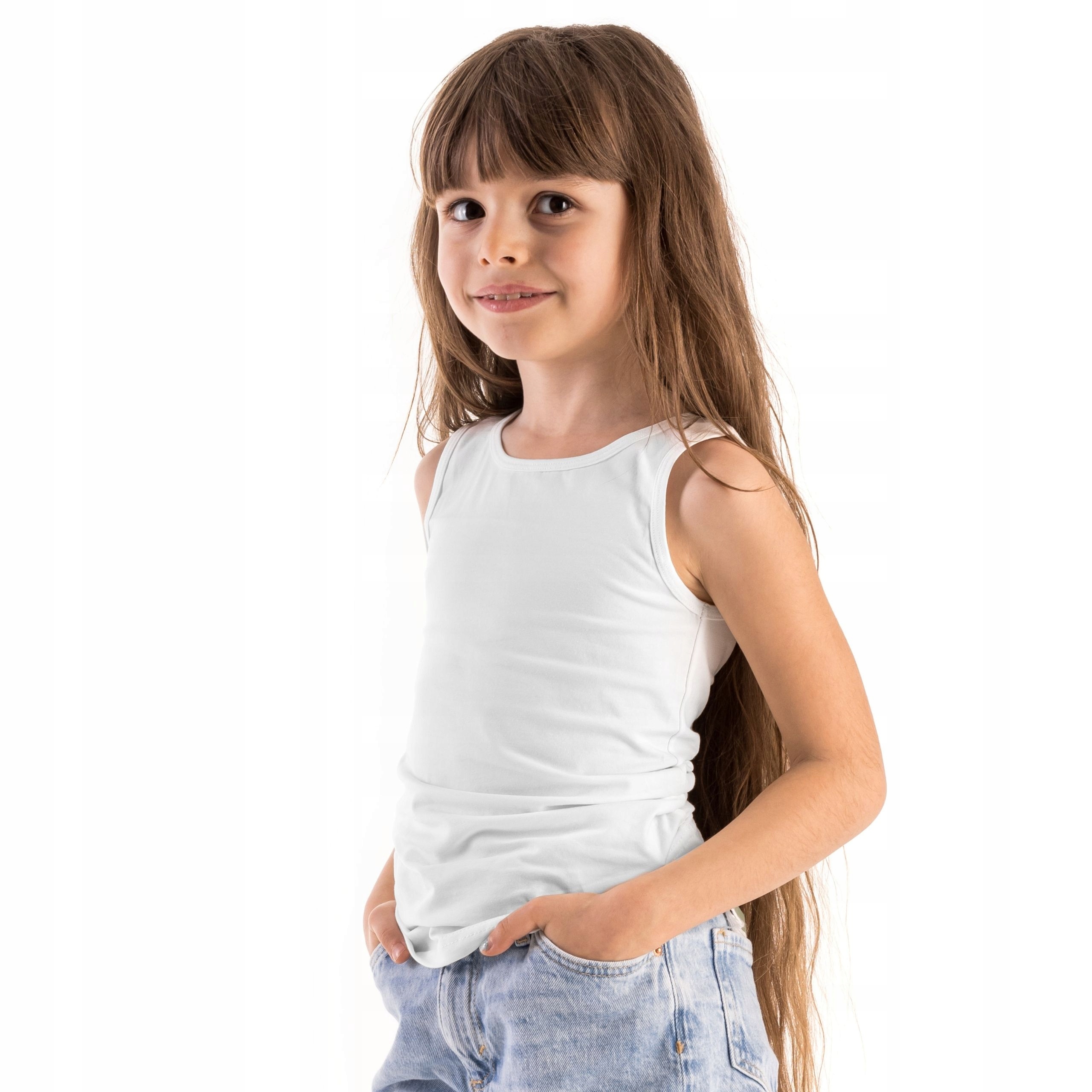 DZIEWCZĘCY LETNI TOP DZIECIĘCY PODKOSZULEK 122/128