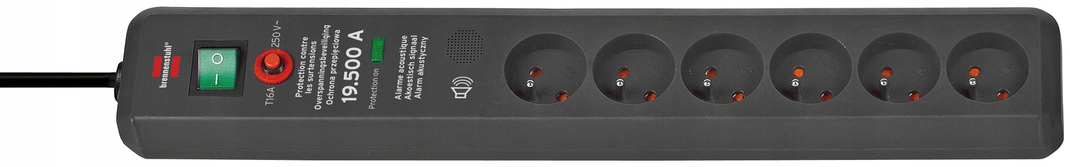 2 x Lišta 19500A Prepäťová ochrana Predlžovací kábel 3 m