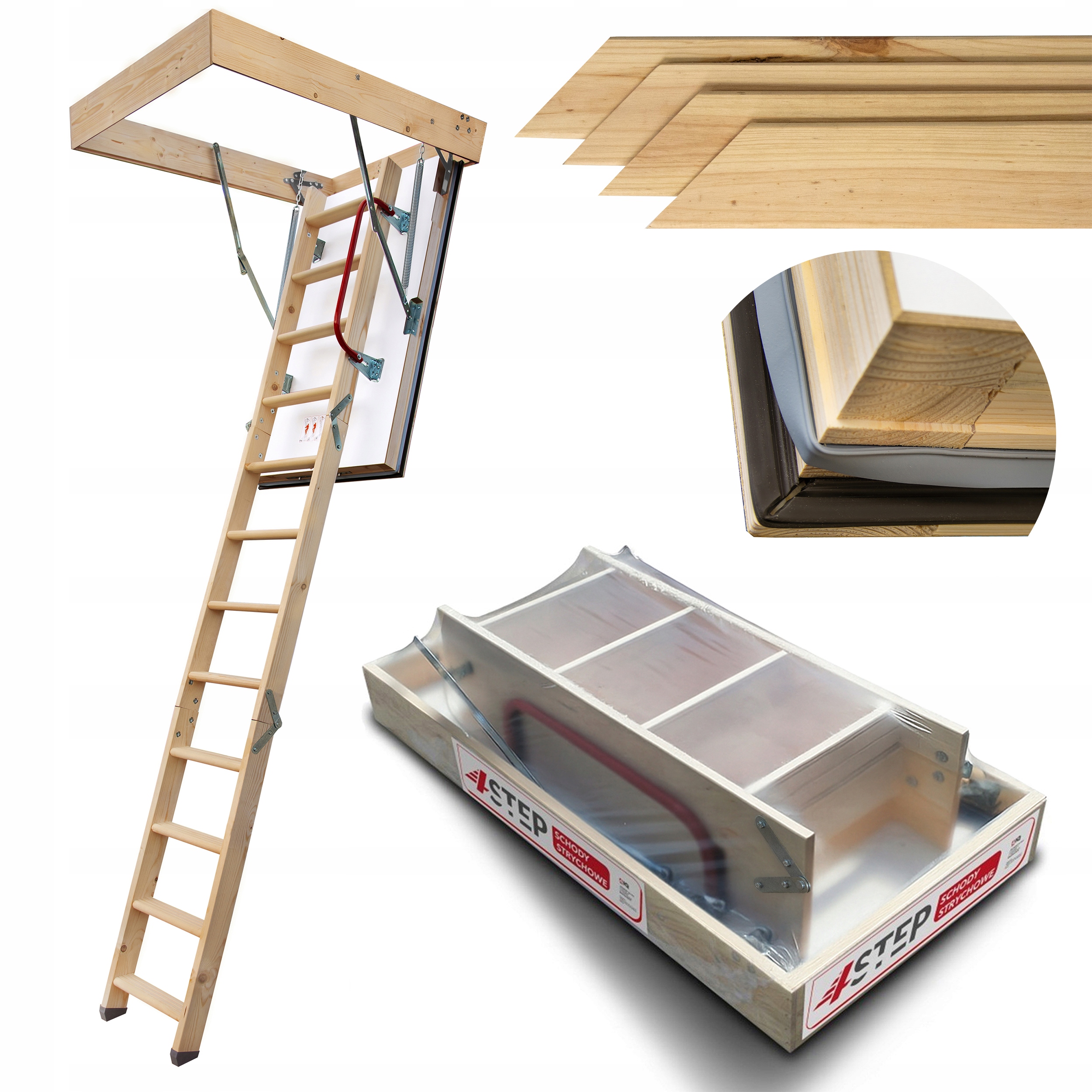 Nejteplejší Půdní schody Nordic 0,44W/m2K 87mm 120x60 Lišty Set