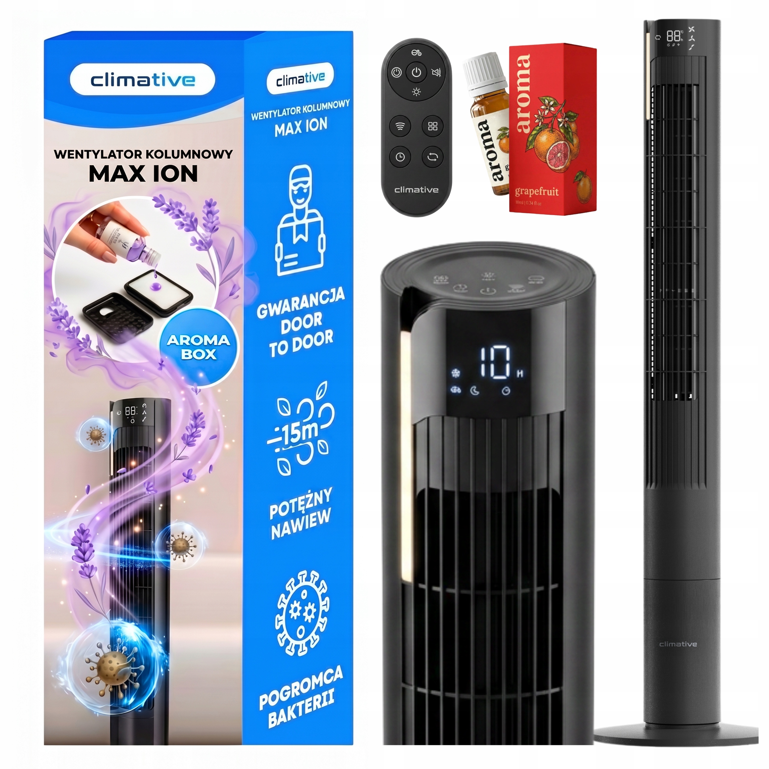 Stĺpový Ventilátor Climative Max Ventilátor Najsilnejší+ionizácia+aroma