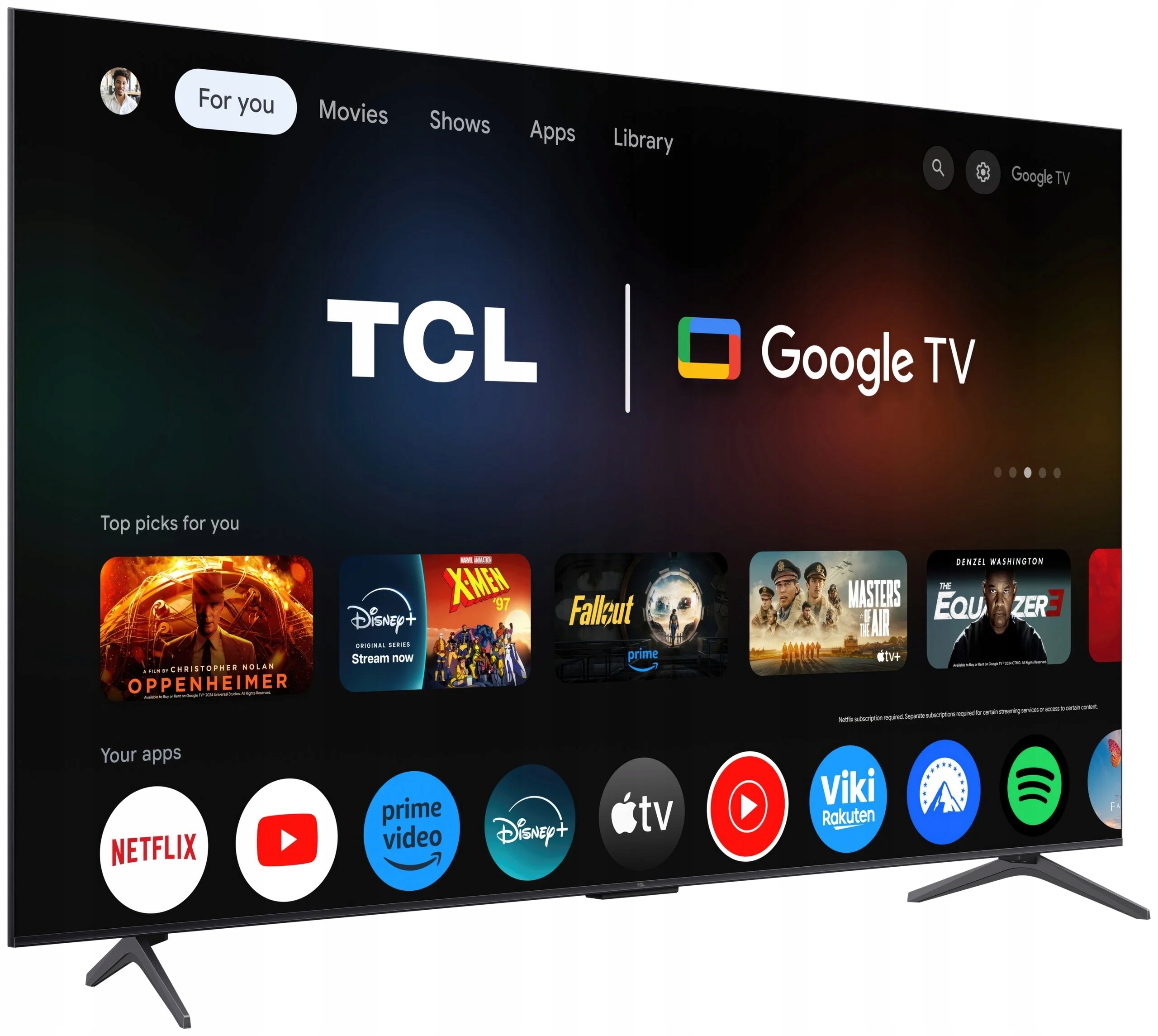 Telewizor TCL 55C69K 55" QD-Mini LED 4K 144 Hz Google TV Dolby Atmos Marka TCL
