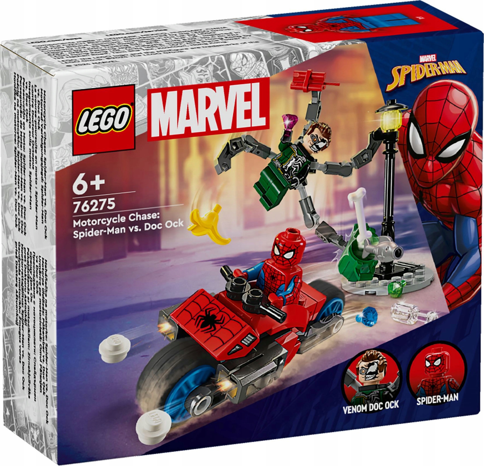 LEGO MARVEL 76275 POŚCIG NA MOTOCYKLU SPIDER MAN VS DOC OCK Marka LEGO