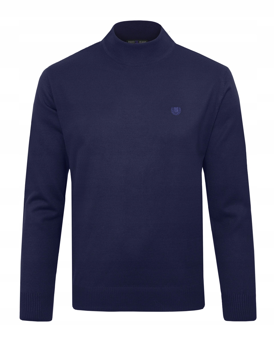 Pánský svetr Pologolf Elegantní Hladký Tmavě Modrý XXL Pako Jeans