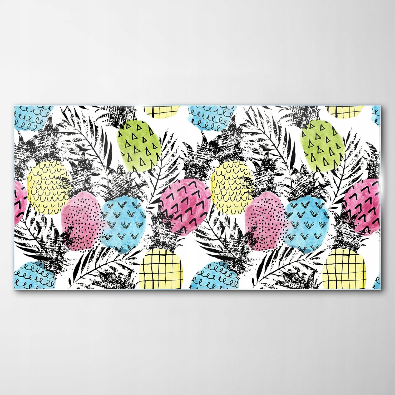 Tvrdený sklenený obraz Art Akvarely Ananás 100x50