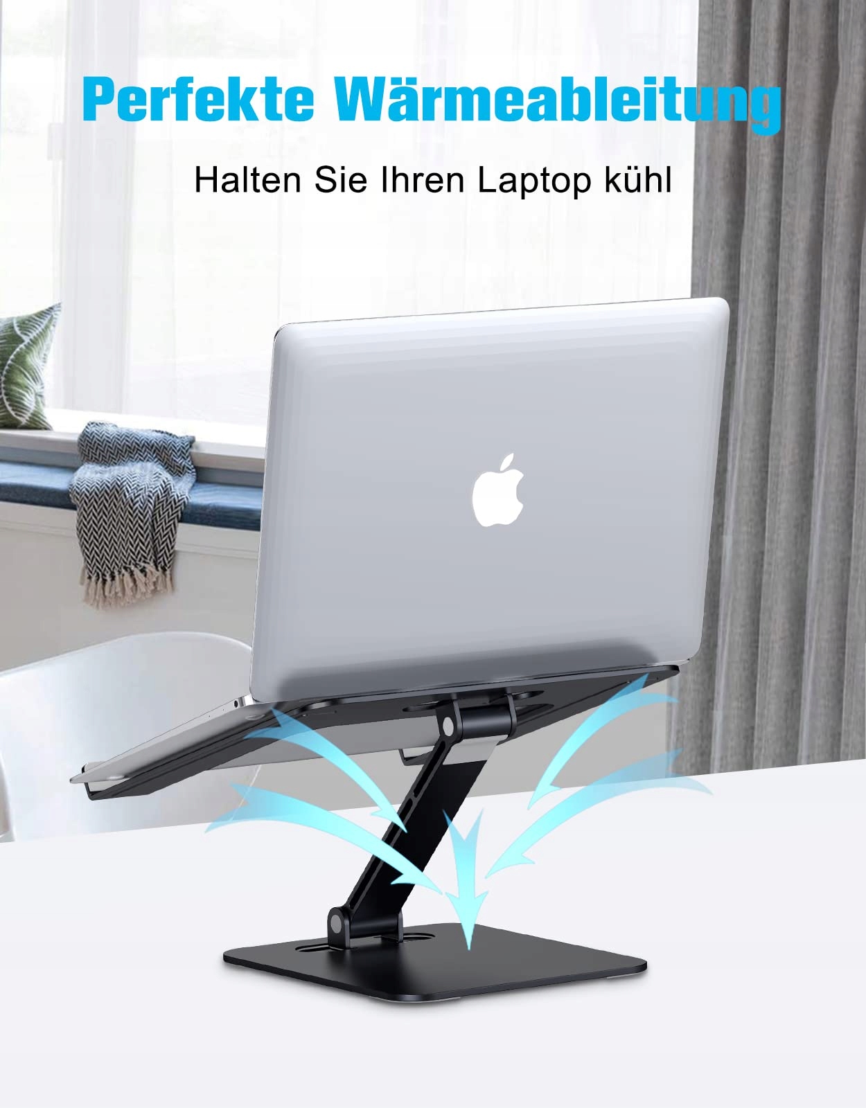 BABACOM Regulowany Składany Stojak Pod Laptopa Z Aluminium 10-16 Cali — miniatura 3