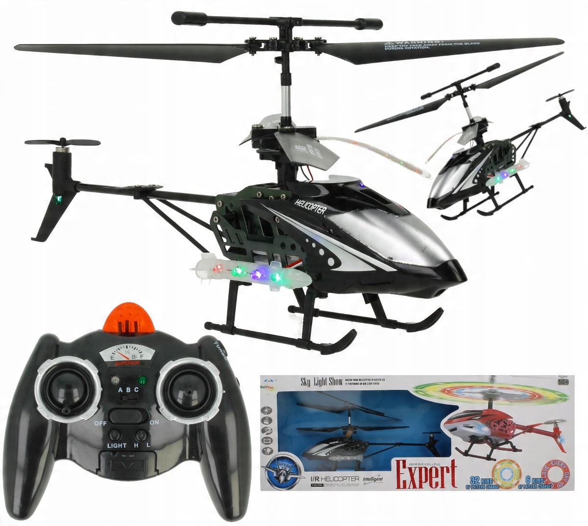 

Helikopter Zdalnie Sterowany 3.5 Śmigłowiec +led