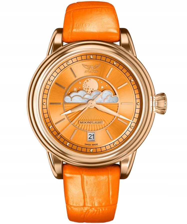 Dámské hodinky Aviator Moonflight Orange Limited Edition