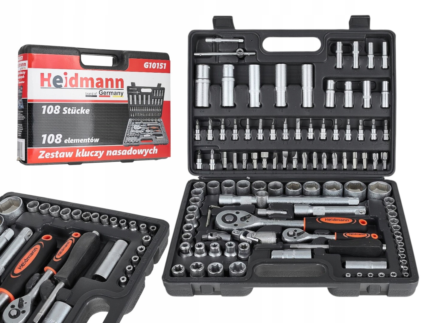 Sada Nástrčných Klíčů Torx Hlavice Kufr 108 Ks