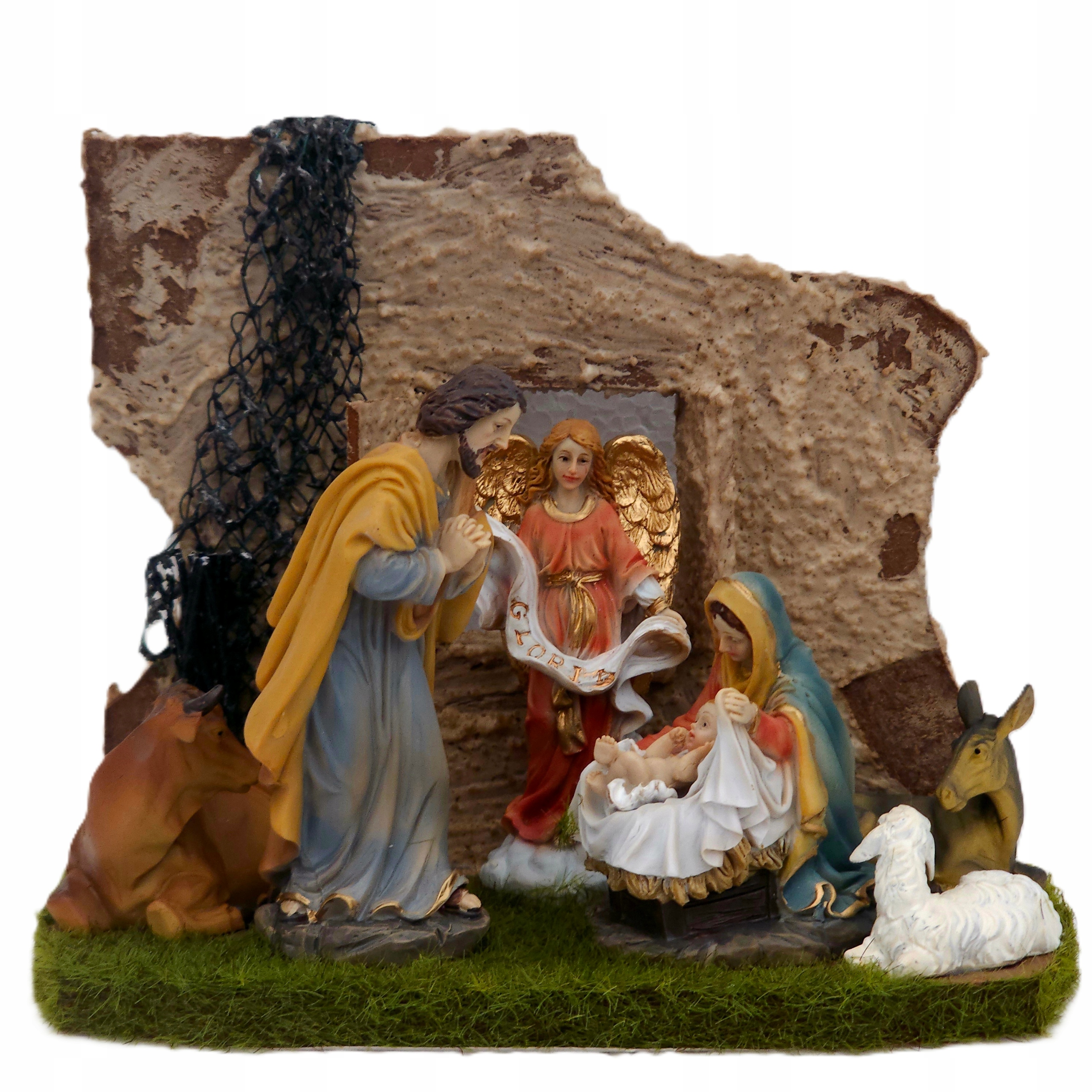 Vianočný Betlehem S Figúrkami Svätý Jozef 10 cm vysoký 18 x 10 cm 15 cm vysoký