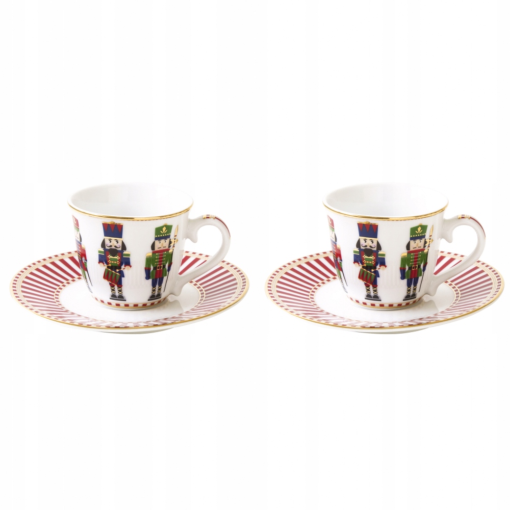 

Filiżanki spodkami Espresso x2 świąteczne 80 ml