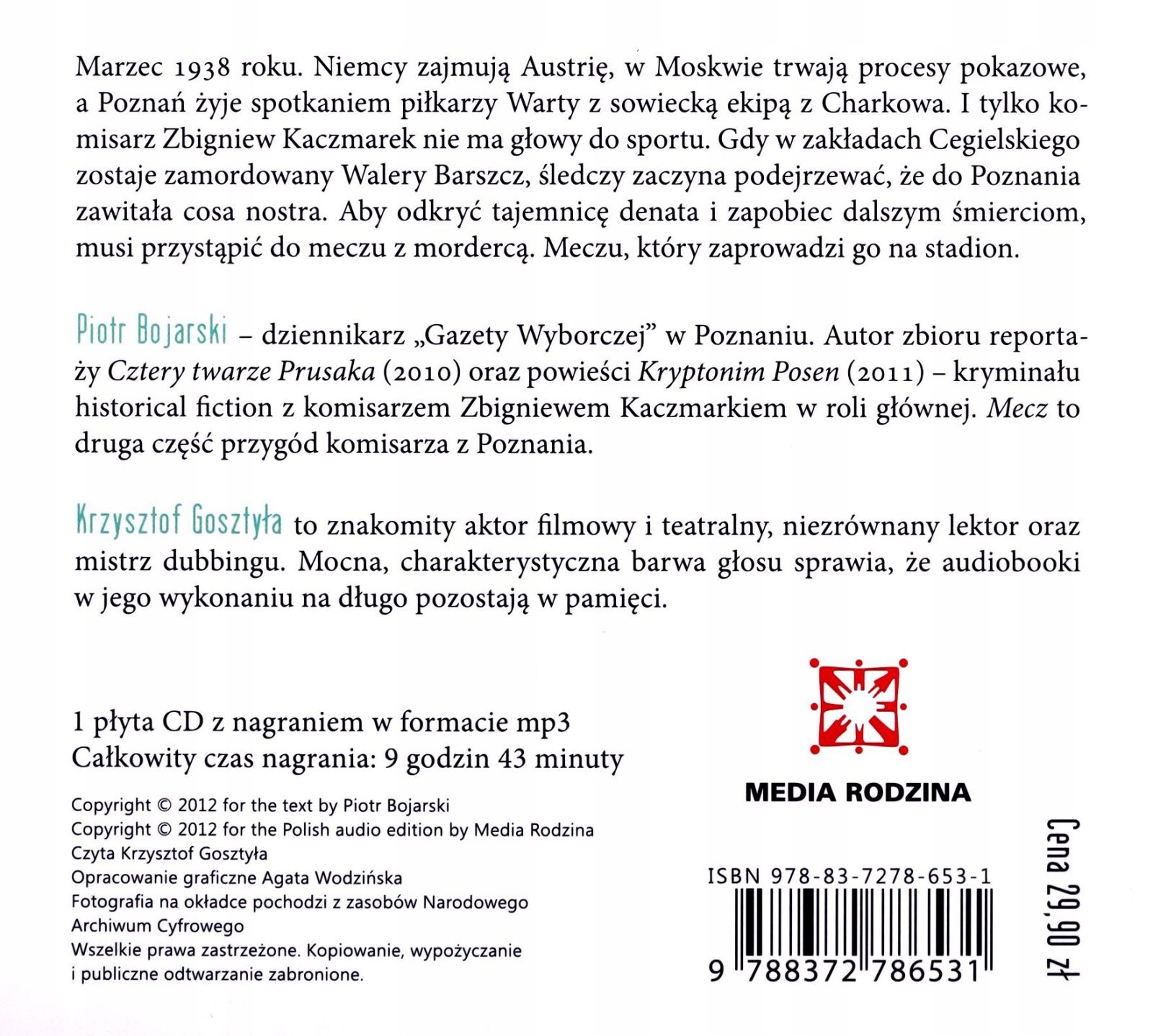 MECZ AUDIOBOOK MP3 [AUDIOBOOK] Stan opakowania oryginalne