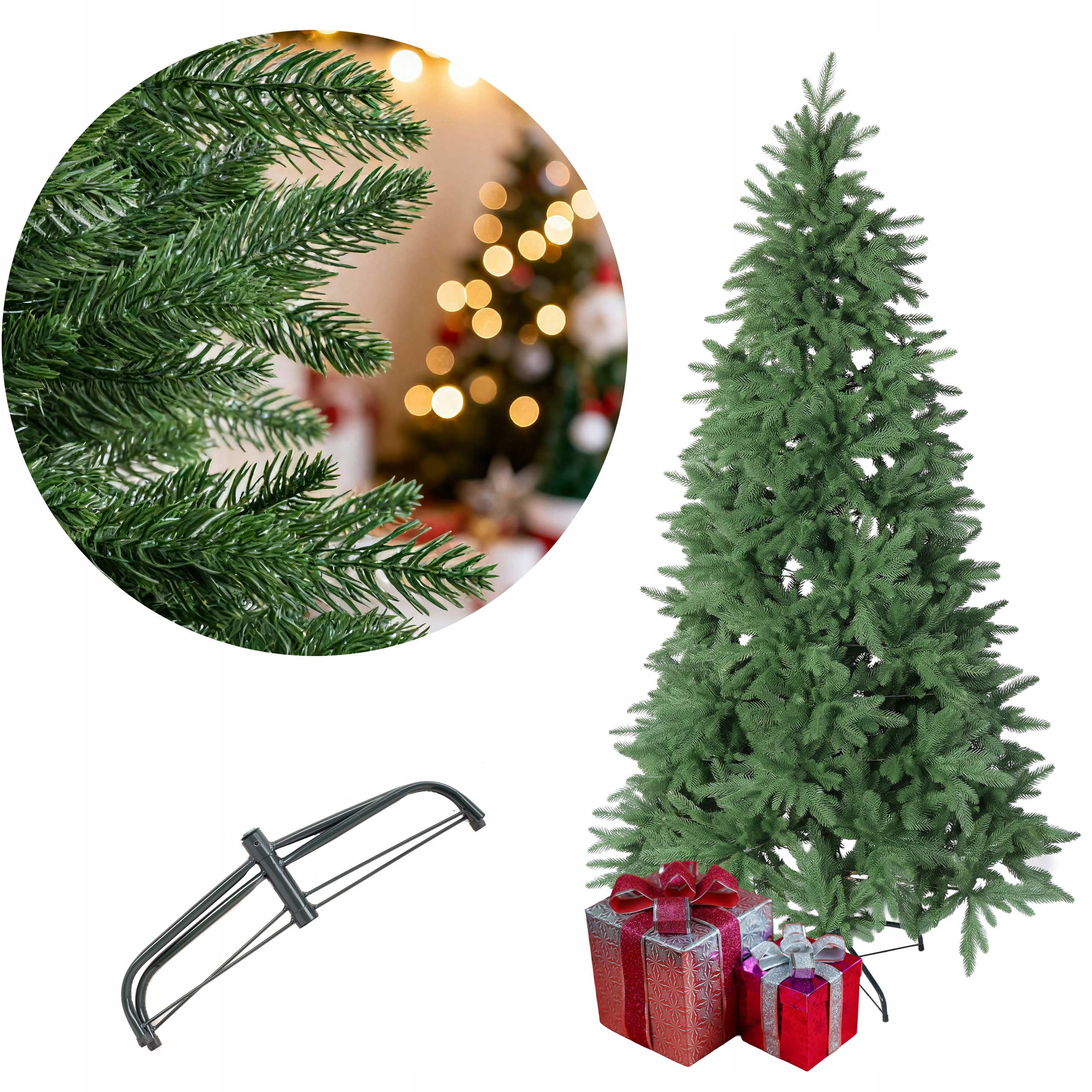 Vianočný Stromček Premium Umelá Hustá Zelená 180 cm Full Pe 100 % Silikónová