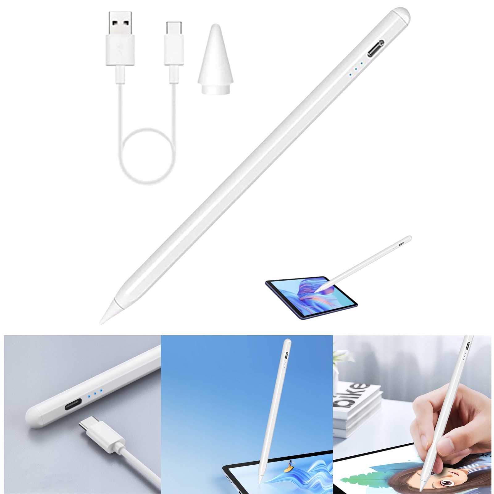 2nd Gen Stylus Pen for Pad Magnetic Tilt Sensitive Plastic Drawing Pisanie