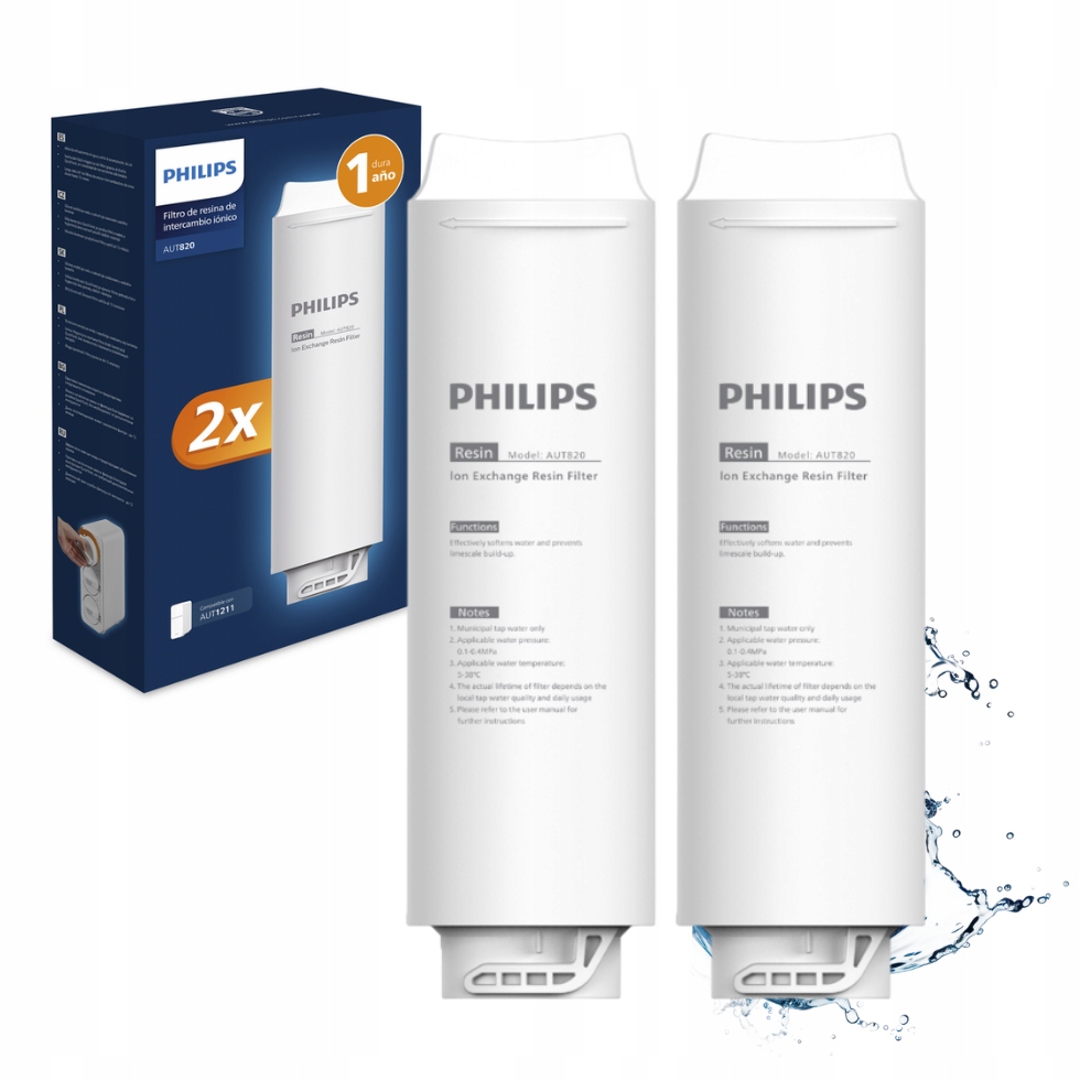 Wkłady wymienne Philips AUT820/10 (2 szt) do filtra AUT1211/10