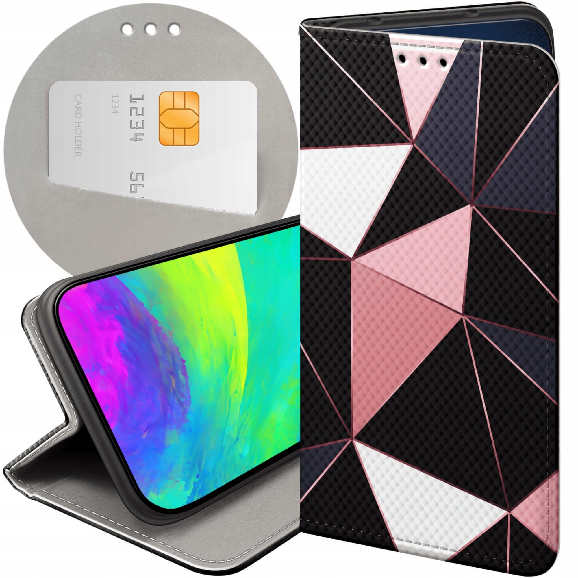 Etui Z Klapką Do Honor MAGIC7 Pro Mozaika Sztuka Kolorowa Futerał